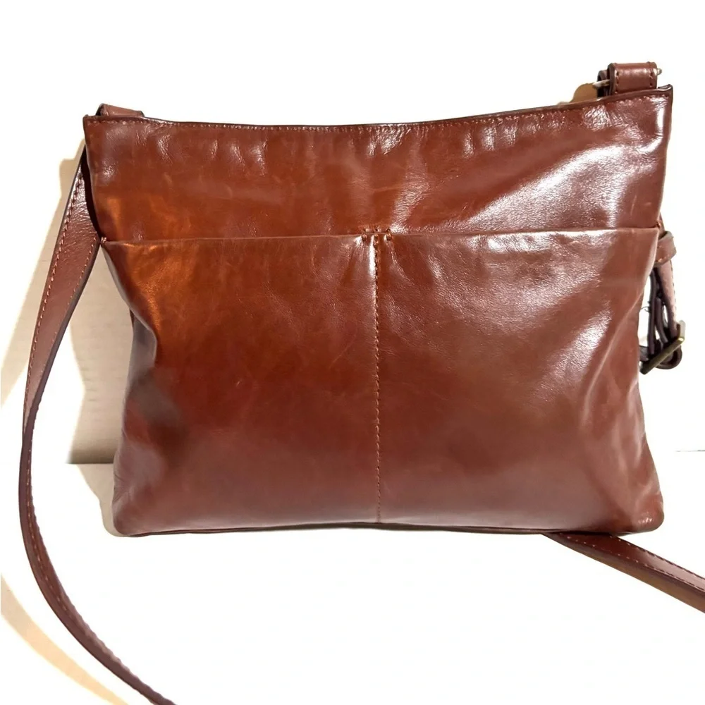 Margot Brown distressed Leather Crossbody Bag